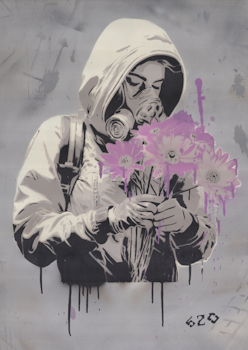 The last flowers in this world - D.G.A - 70x100