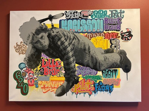 Verdens beste drone - Chump edition - 100x70cm - Original canvas