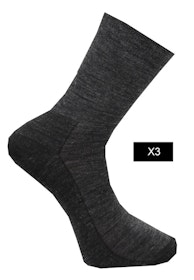 Ullsocka liner 3-pack, grå
