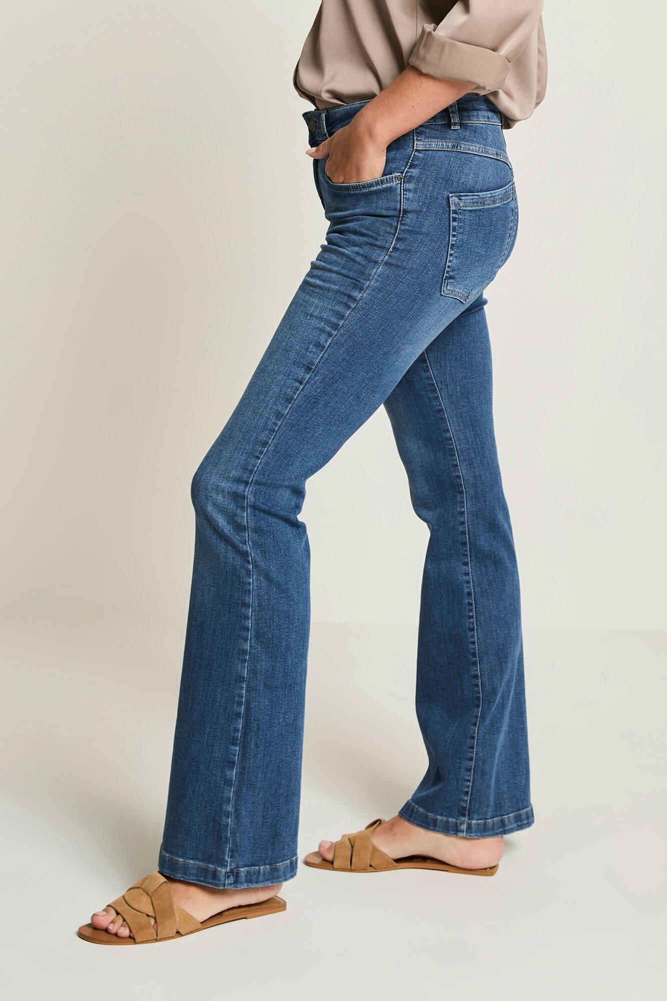Para mi Jade Daily Denims  Used Air blue - med klackskor