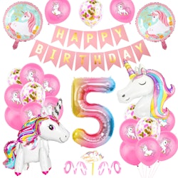 Unicorntema - 5 år - Ballonger kit
