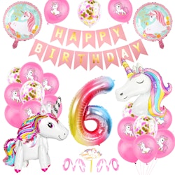 Unicorntema - 6 år - Ballonger kit