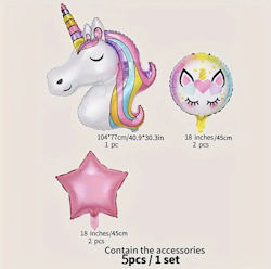 Unicorn ballongkit 5st