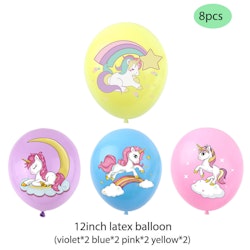 Unicorn ballonger 8st