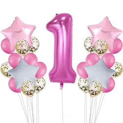Ballonger 1 år - Rosa