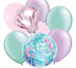 Ballonger Sjöjungfru Glittriga - Lila, Rosa & Mint