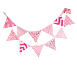 Flaggor vimpelslinga rosa