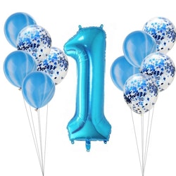 Ballonger 1 år - Blått