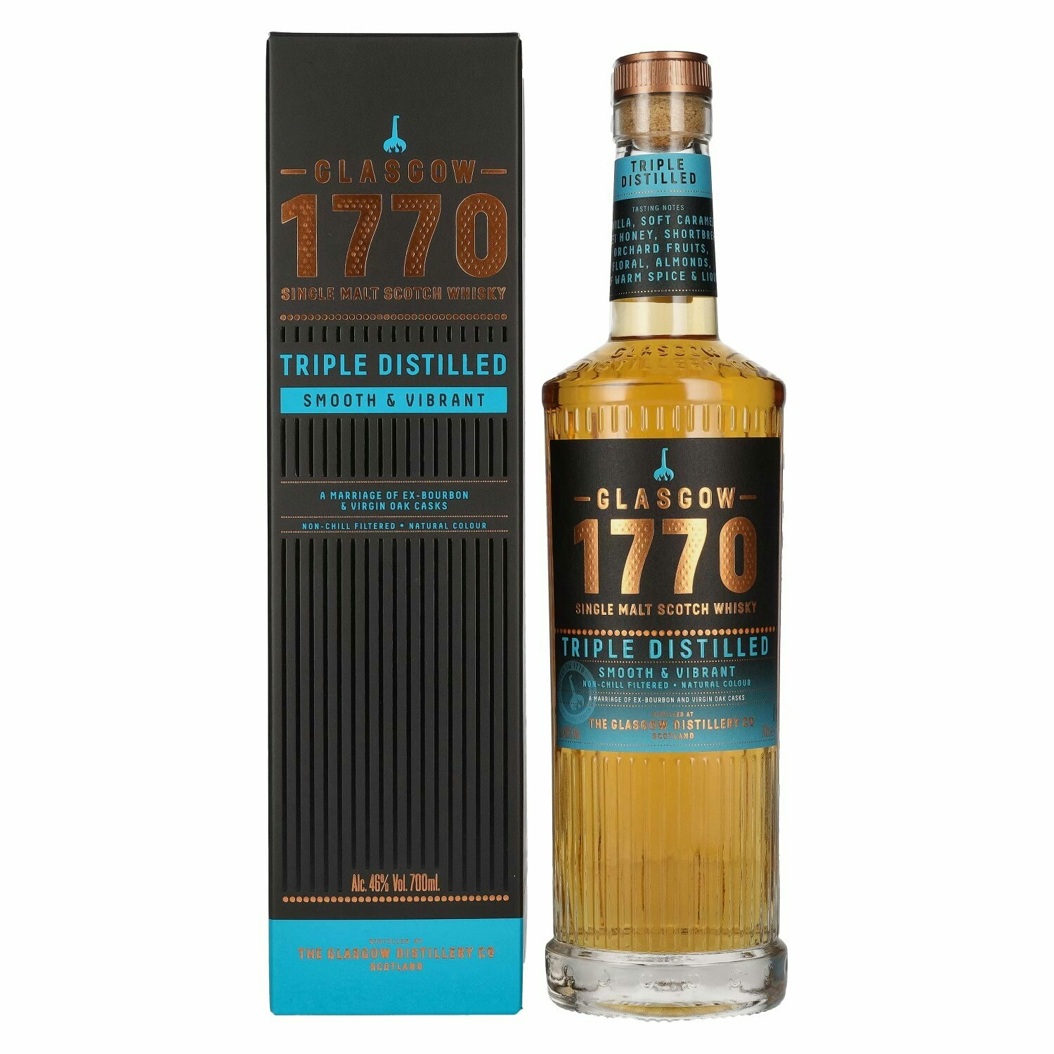 1770 glassgow TRIPLE DISTILLED Smooth & Vibrant 46% Vol. 0,7l in Giftbox