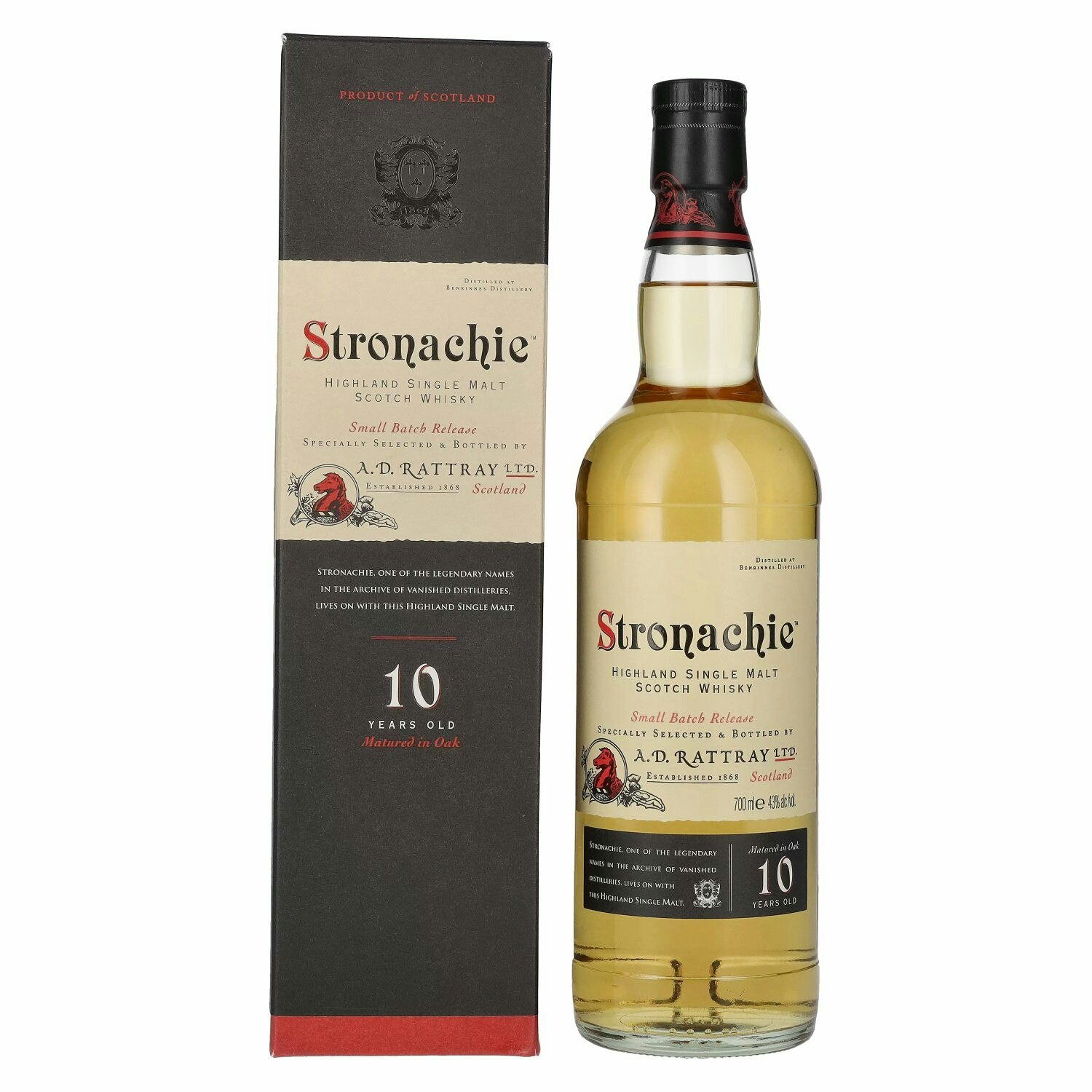 A.D. Rattray Stronachie 10 Years Old Highland Single Malt 43% Vol. 0,7l in Giftbox