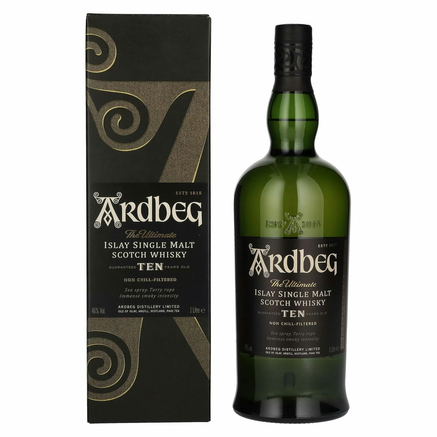 Ardbeg TEN Years Old Islay Single Malt 46% Vol. 1l in Giftbox