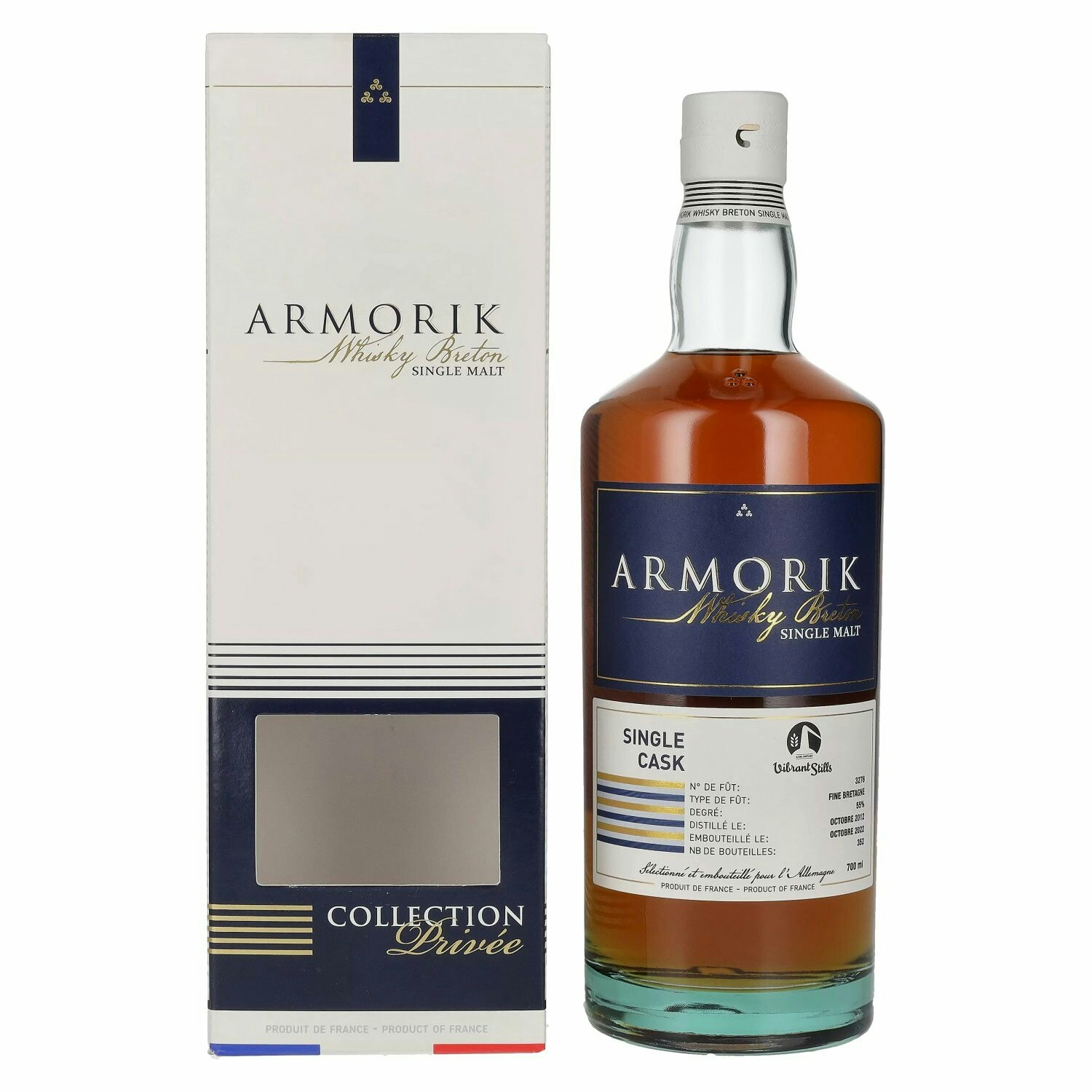 Armorik FINE BRETAGNE Single Cask by Vibrant Stills 55% Vol. 0,7l in Giftbox