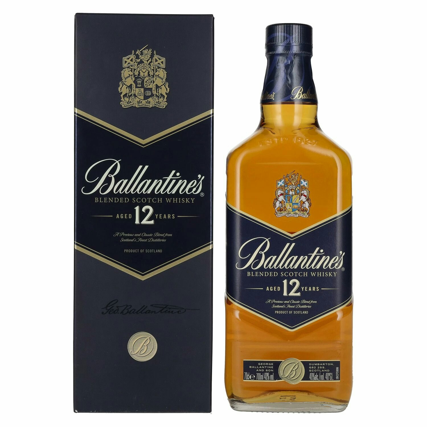 Ballantine's 12 Years Old Blended Scotch Whisky 40% Vol. 0,7l in Giftbox