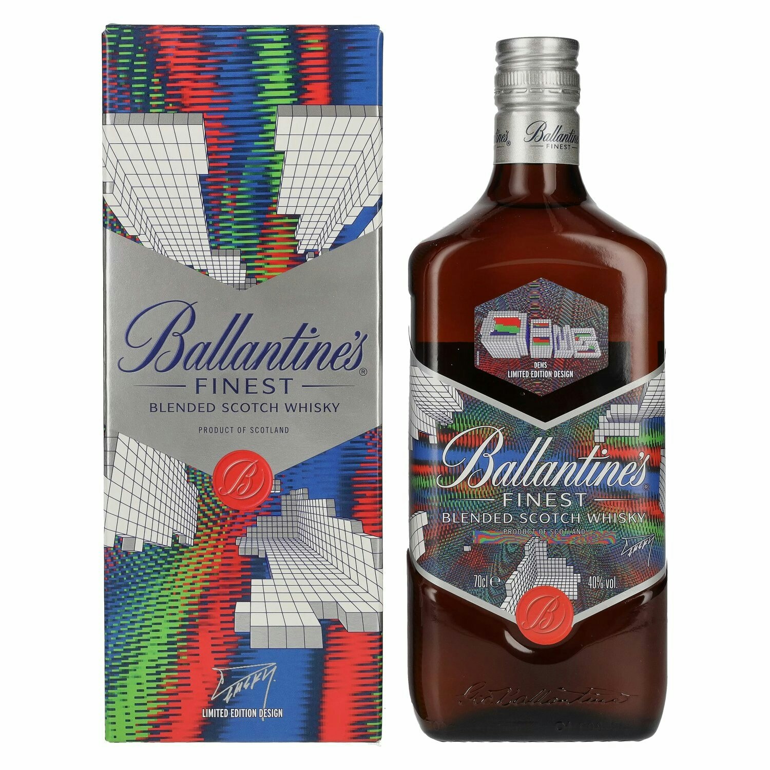 Ballantine's FINEST Blended Scotch Whisky by J. DEMSKY 40% Vol. 0,7l in Giftbox