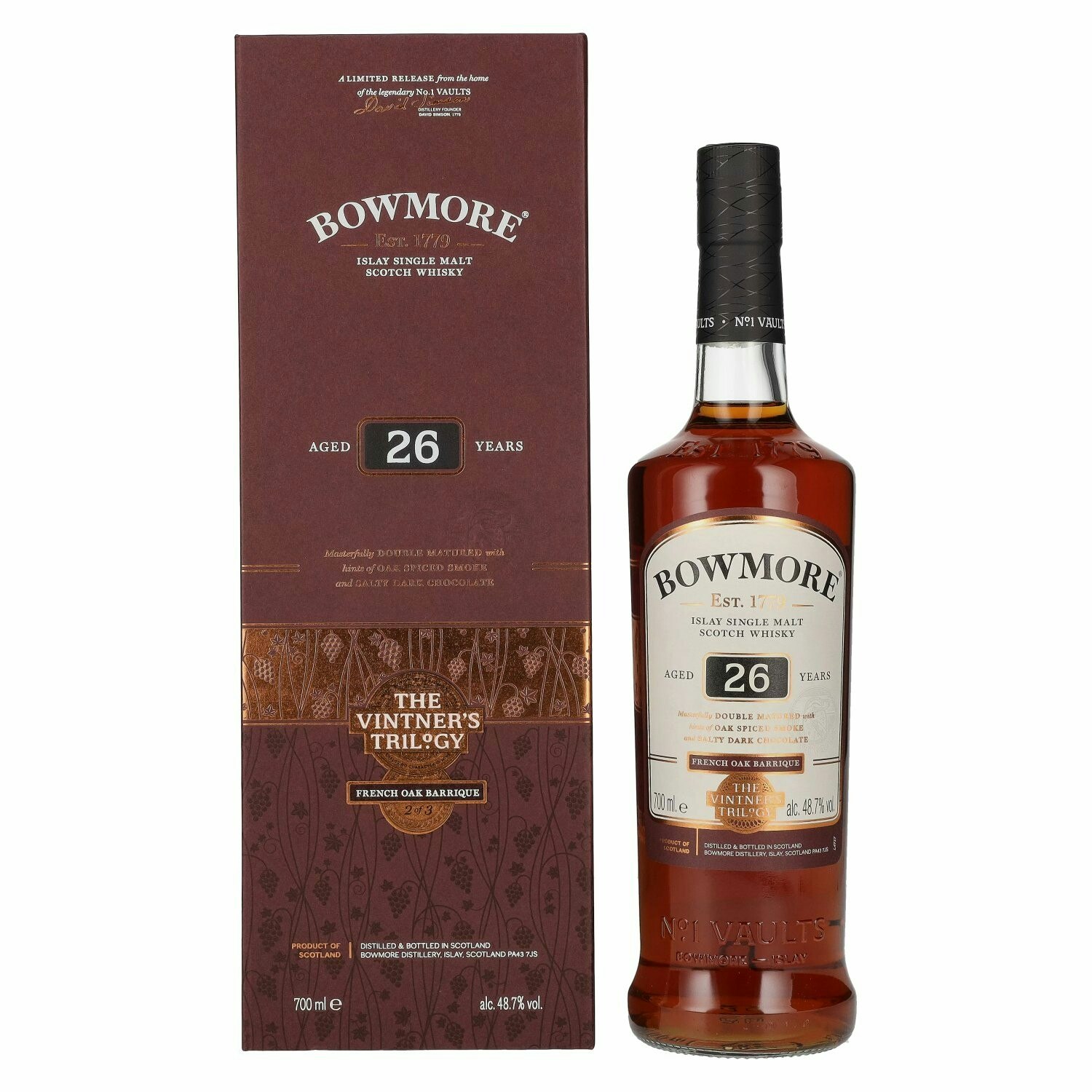 Bowmore 26 Years Old THE VINTNER'S TRILOGY French Oak Barrique 48,7% Vol. 0,7l in Giftbox