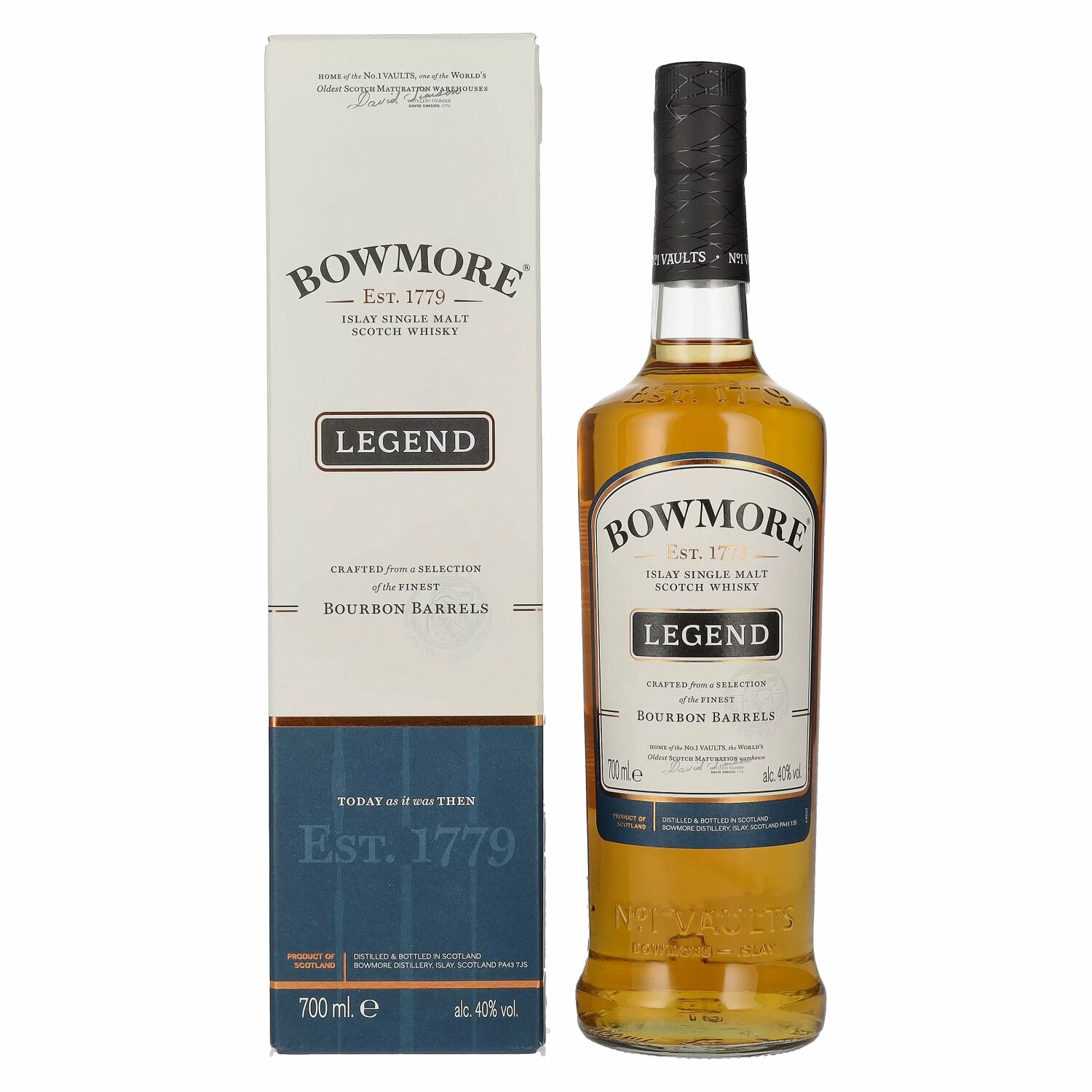 Bowmore LEGEND Islay Single Malt 40% Vol. 0,7l in Giftbox