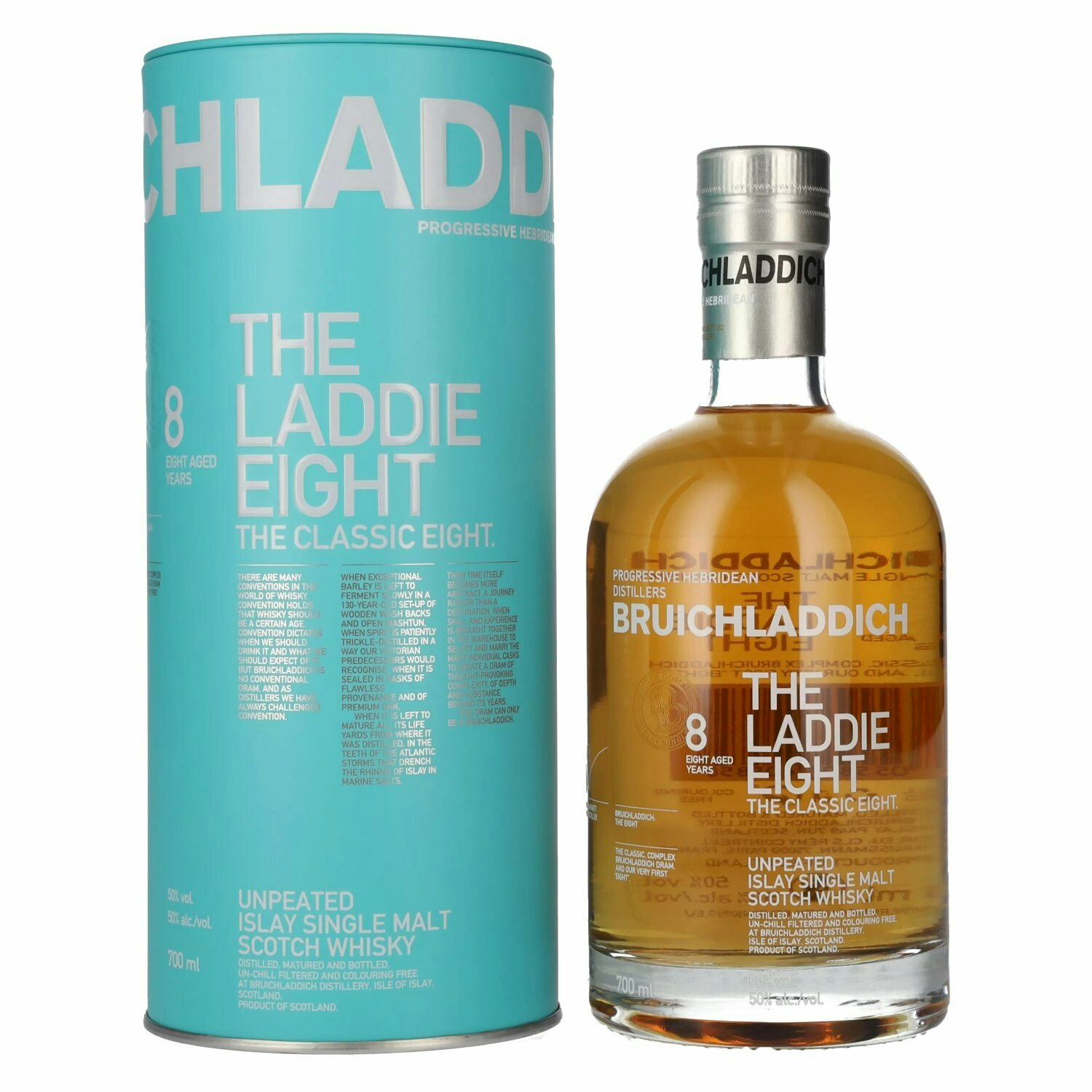 Bruichladdich THE LADDIE EIGHT 8 Years Old Unpeated 50% Vol. 0,7l in Tinbox