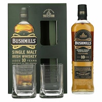 Bushmills 10 Years Old Single Malt Irish Whiskey 40% Vol. 0,7l in Giftbox with 2 glasses