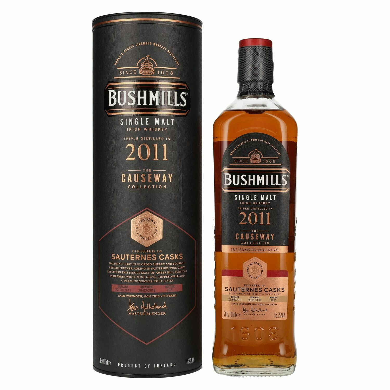 Bushmills THE CAUSEWAY COLLECTION Single Malt Sauternes Casks 2011 56,3% Vol. 0,7l in Giftbox