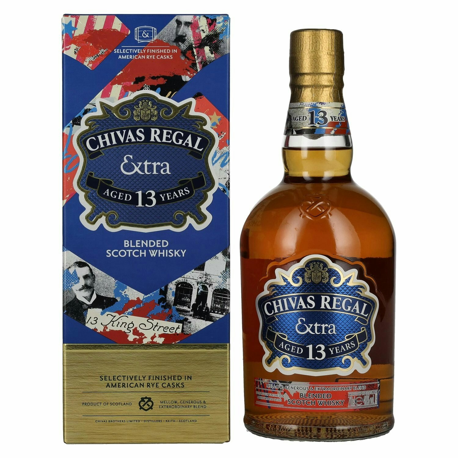 Chivas Regal EXTRA 13 Years Old AMERICAN RYE CASKS Finish 40% Vol. 0,7l in Giftbox