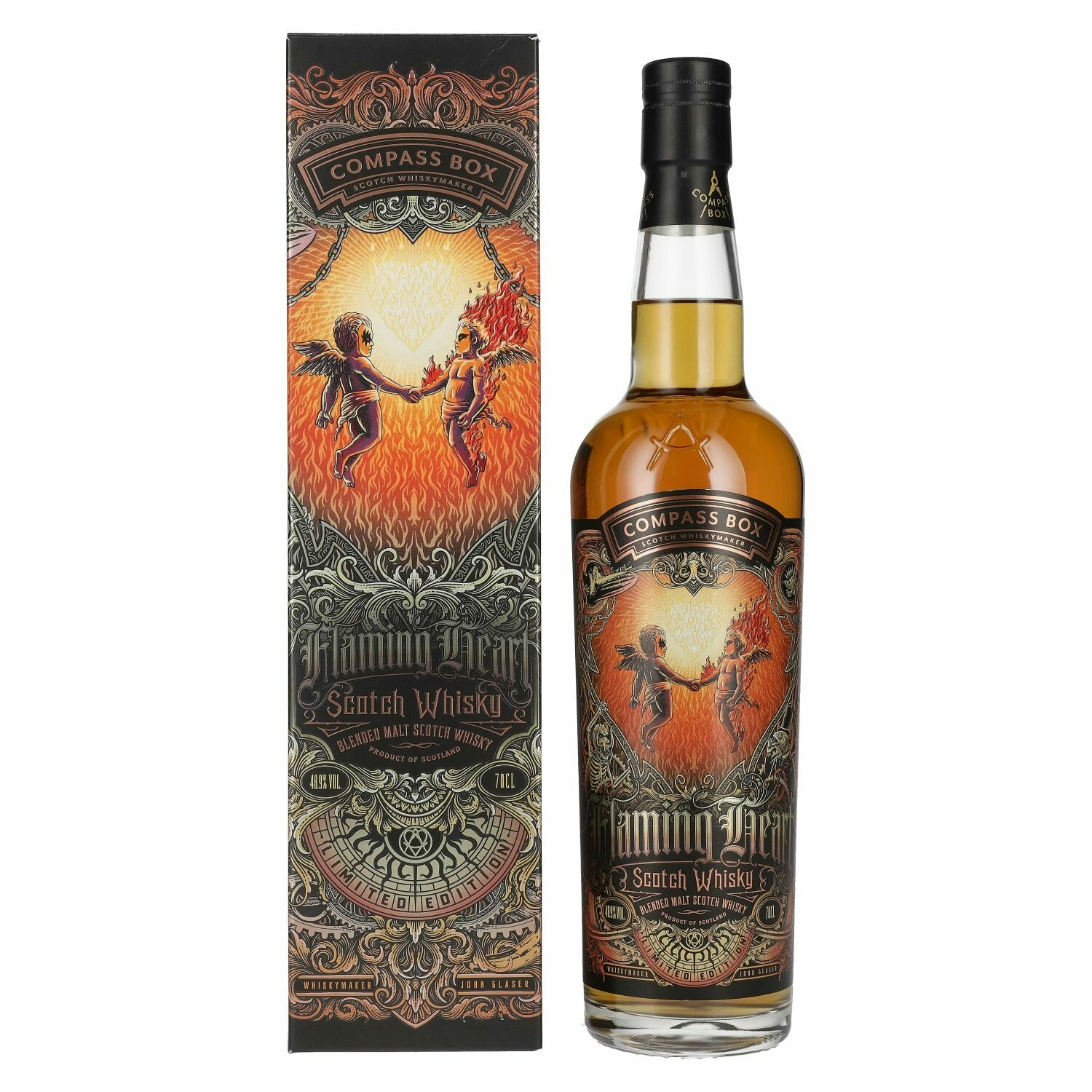 Compass Box FLAMING HEART Blended Malt 7th Limited Edition 2022 48,9% Vol. 0,7l in Giftbox