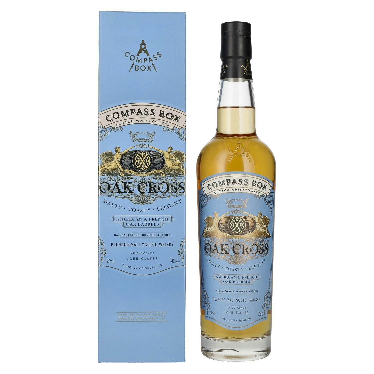 Compass Box OAK CROSS Blended Malt 43% Vol. 0,7l in Giftbox