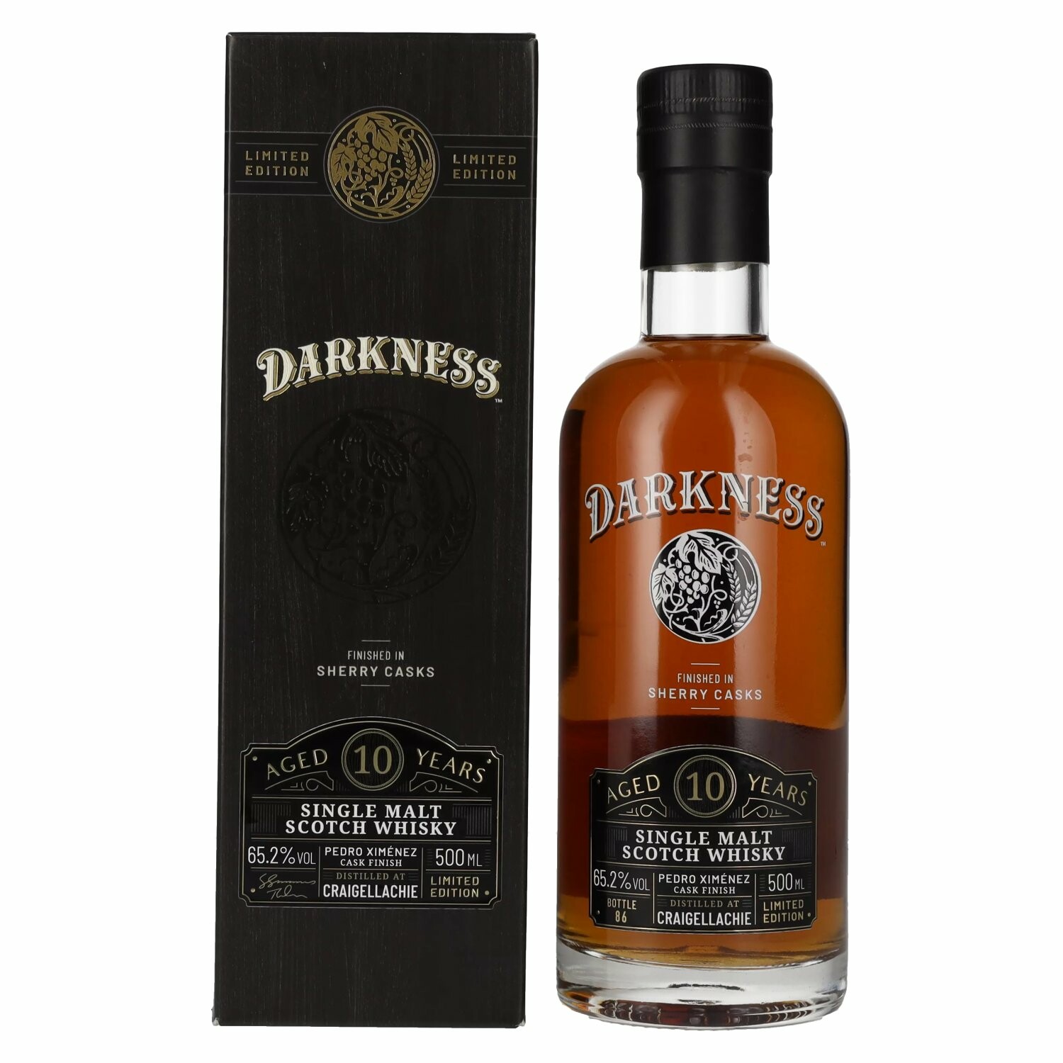 Darkness CRAIGELLACHIE 10 Years Old PX CASK FINISH 65,2% Vol. 0,5l in Giftbox