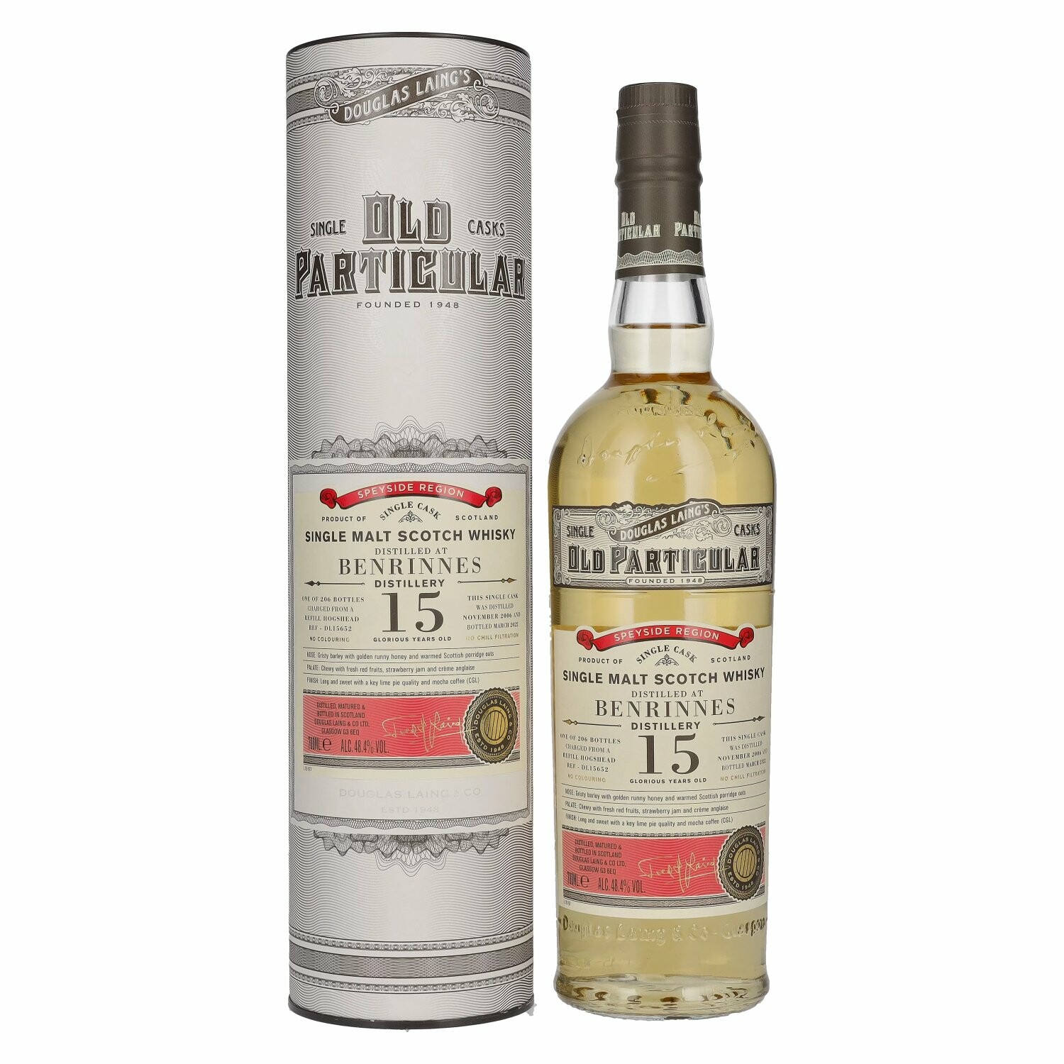 Douglas Laing OLD PARTICULAR Benrinnes 15 Years Old Single Cask Malt 2006 48,4% Vol. 0,7l in Giftbox