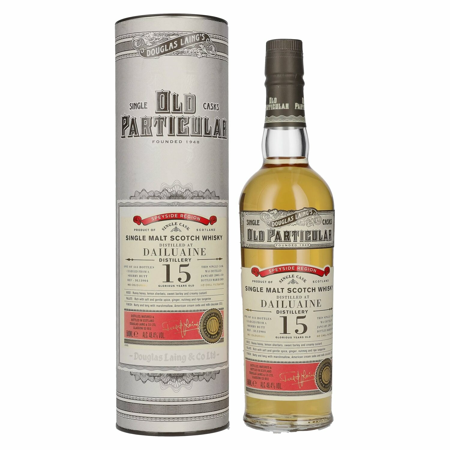 Douglas Laing OLD PARTICULAR Dailuaine 15 Years Old Single Cask Malt 2005 48,4% Vol. 0,5l in Giftbox
