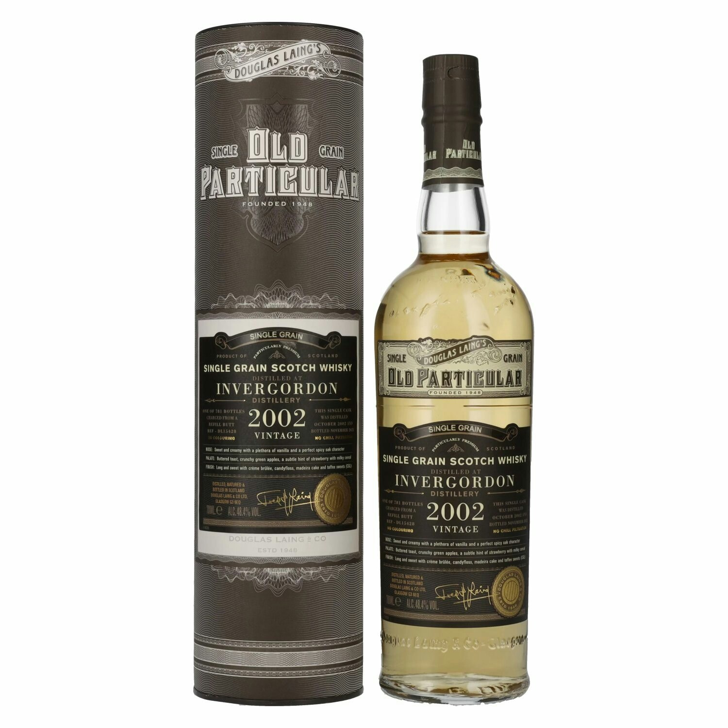 Douglas Laing OLD PARTICULAR Invergordon 19 Years Old Single Grain 2002 48,4% Vol. 0,7l in Giftbox