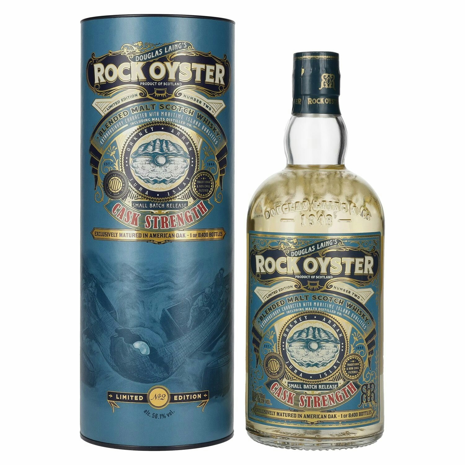 Douglas Laing ROCK OYSTER CASK STRENGTH Limited Edition No. 2 56,1% Vol. 0,7l in Giftbox
