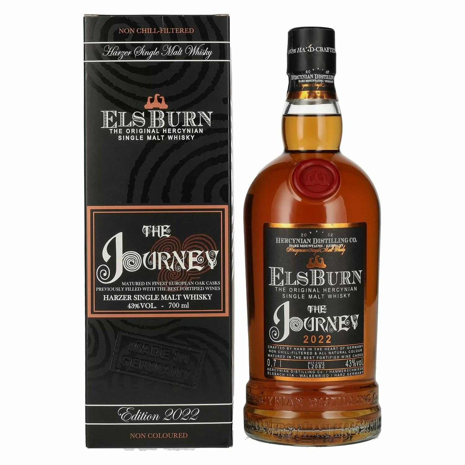 Elsburn The JOURNEY Harzer Single Malt Whisky 2022 43% Vol. 0,7l in Giftbox