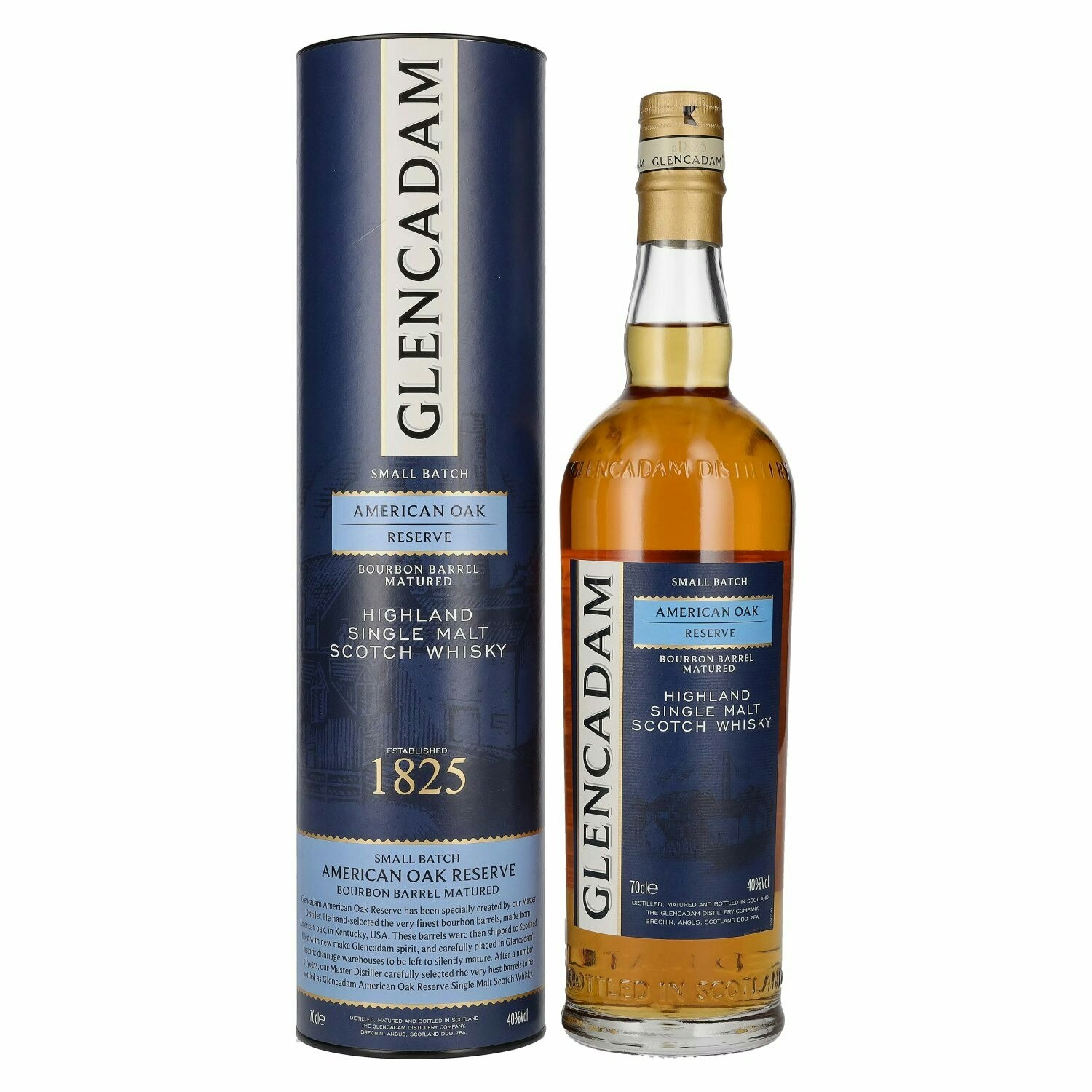 Glencadam Small Batch AMERICAN OAK Reserve Bourbon Barrel Matured 40% Vol. 0,7l in Giftbox