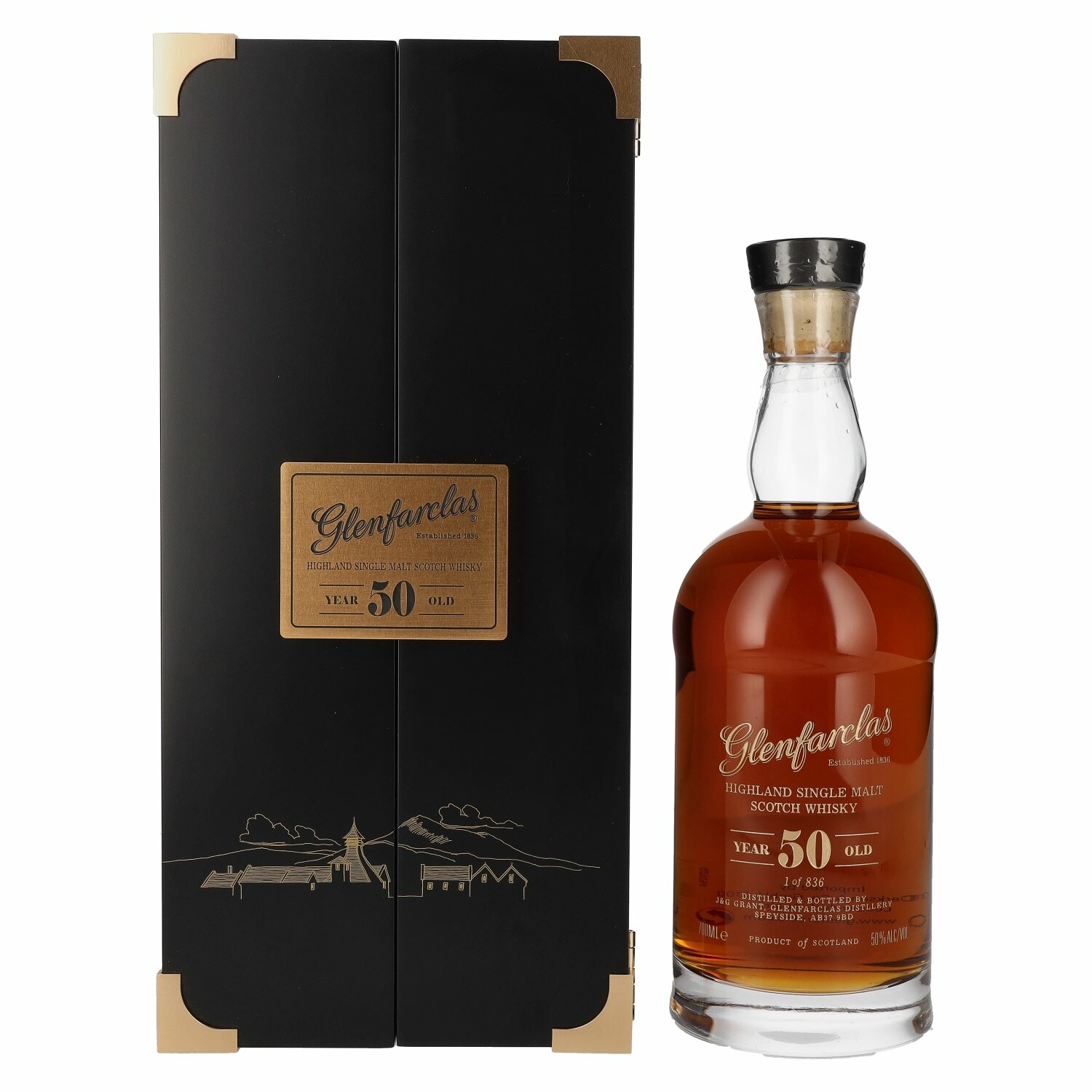 Glenfarclas 50 Years Old Highland Single Malt Scotch Whisky 50% Vol. 0,7l in Giftbox