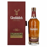 Glenfiddich 25 Years Old RARE OAK Single Malt Scotch Whisky 43% Vol. 0,7l in Giftbox