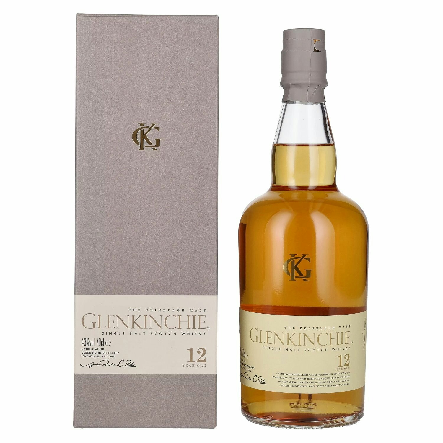 Glenkinchie 12 Years Old Single Malt Scotch Whisky 43% Vol. 0,7l in Giftbox