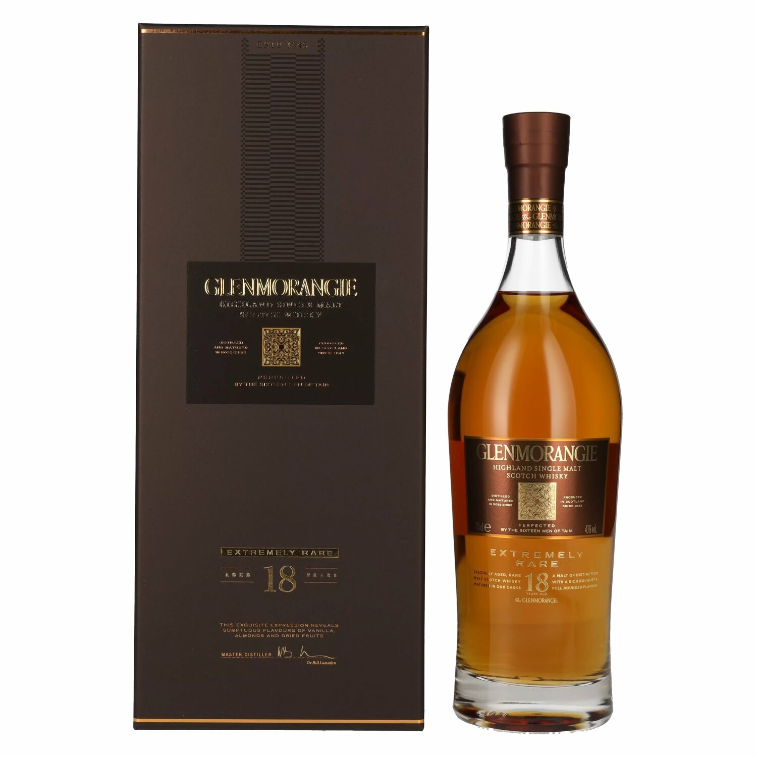 Glenmorangie EXTREMELY RARE 18 Years Old Highland Single Malt 43% Vol. 0,7l in Giftbox