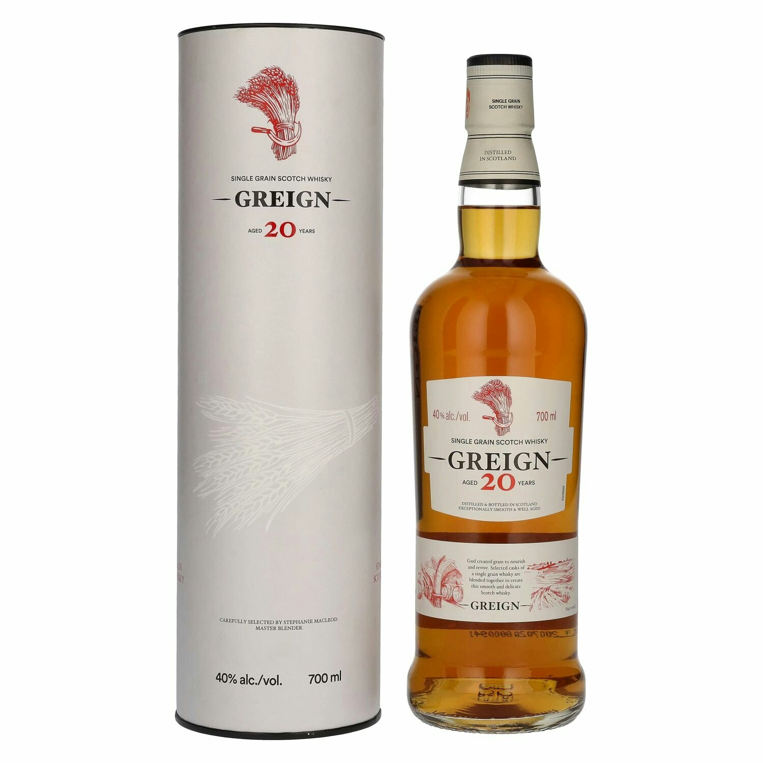 Greign 20 Years Old Single Grain Scotch Whisky 40% Vol. 0,7l in Giftbox