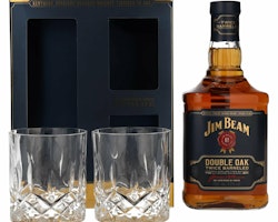 Jim Beam Double Oak Twice Barreled 43% Vol. 0,7l in Giftbox with 2 Kristalltumbler