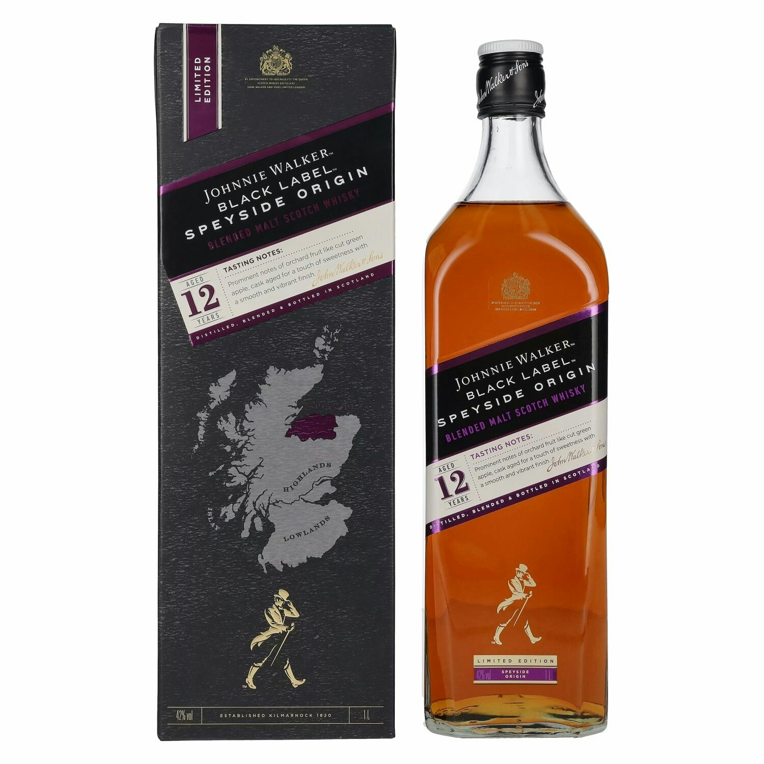 Johnnie Walker BLACK LABEL 12 Years Old SPEYSIDE ORIGIN Limited Edition 42% Vol. 1l in Giftbox