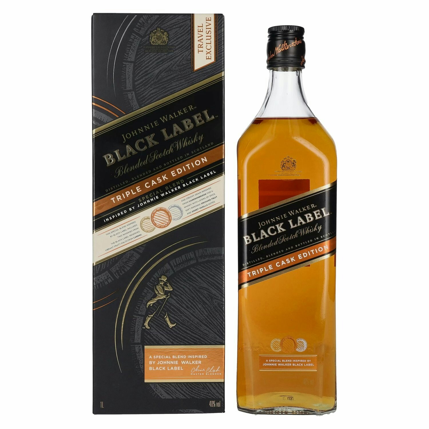 Johnnie Walker BLACK LABEL Blended Scotch Whisky TRIPLE CASK EDITION 40% Vol. 1l in Giftbox