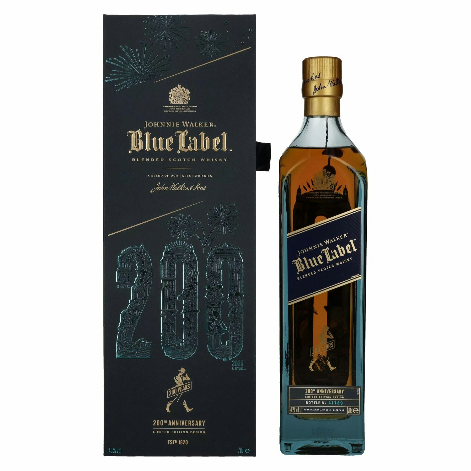 Johnnie Walker Blue Label 200th Anniversary KEEP WALKING Limited Edition 2020 40% Vol. 0,7l in Giftbox