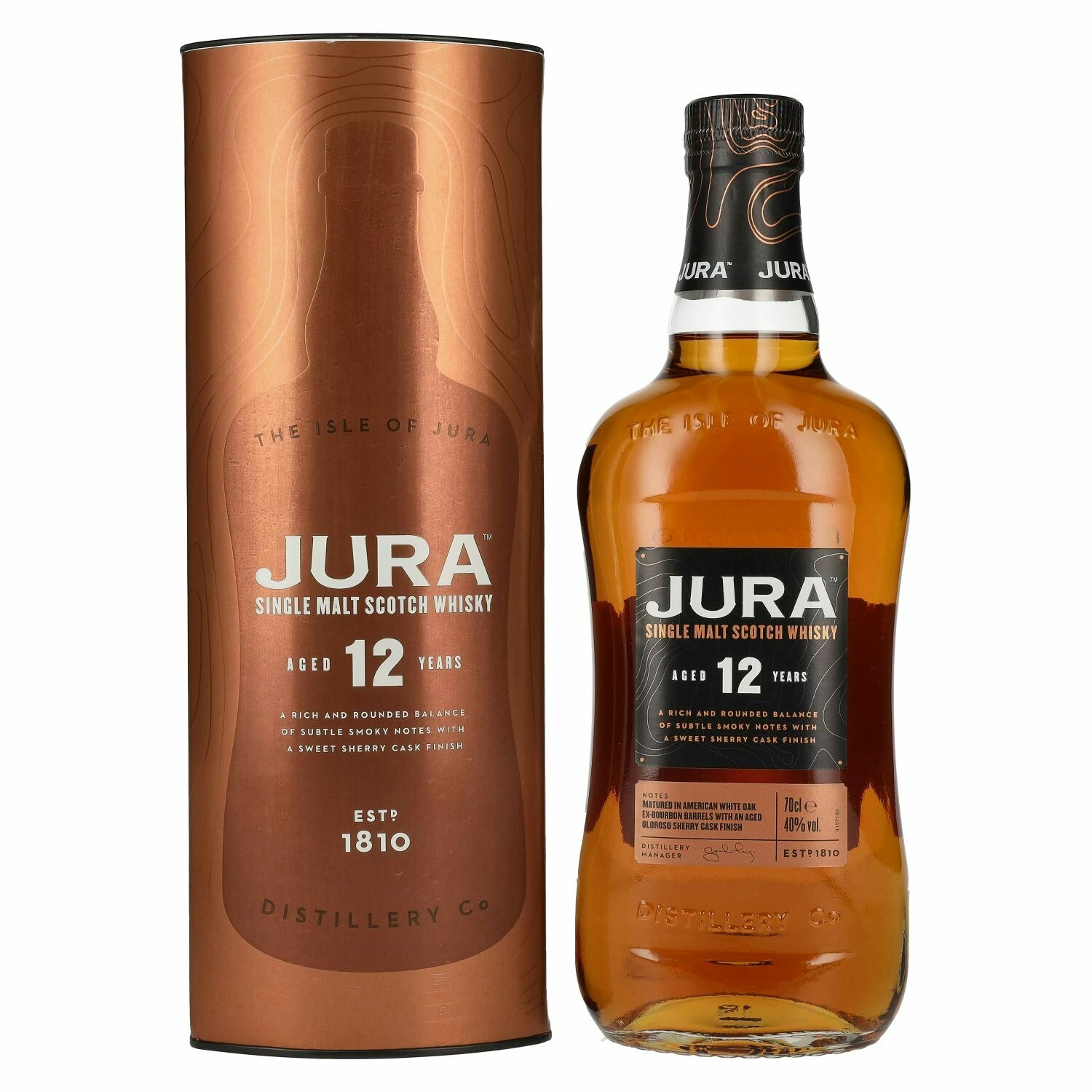 Jura 12 Years Old Single Malt Scotch Whisky 40% Vol. 0,7l in Giftbox
