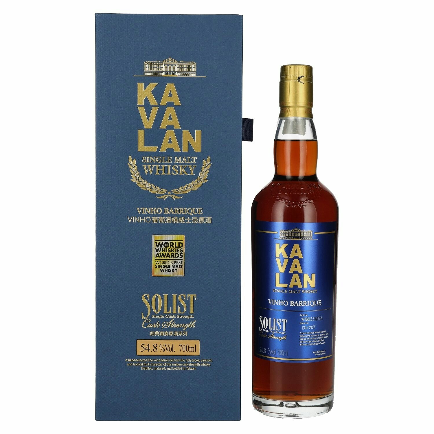 Kavalan SOLIST Vinho Barrique Cask 54,8% Vol. 0,7l in Giftbox