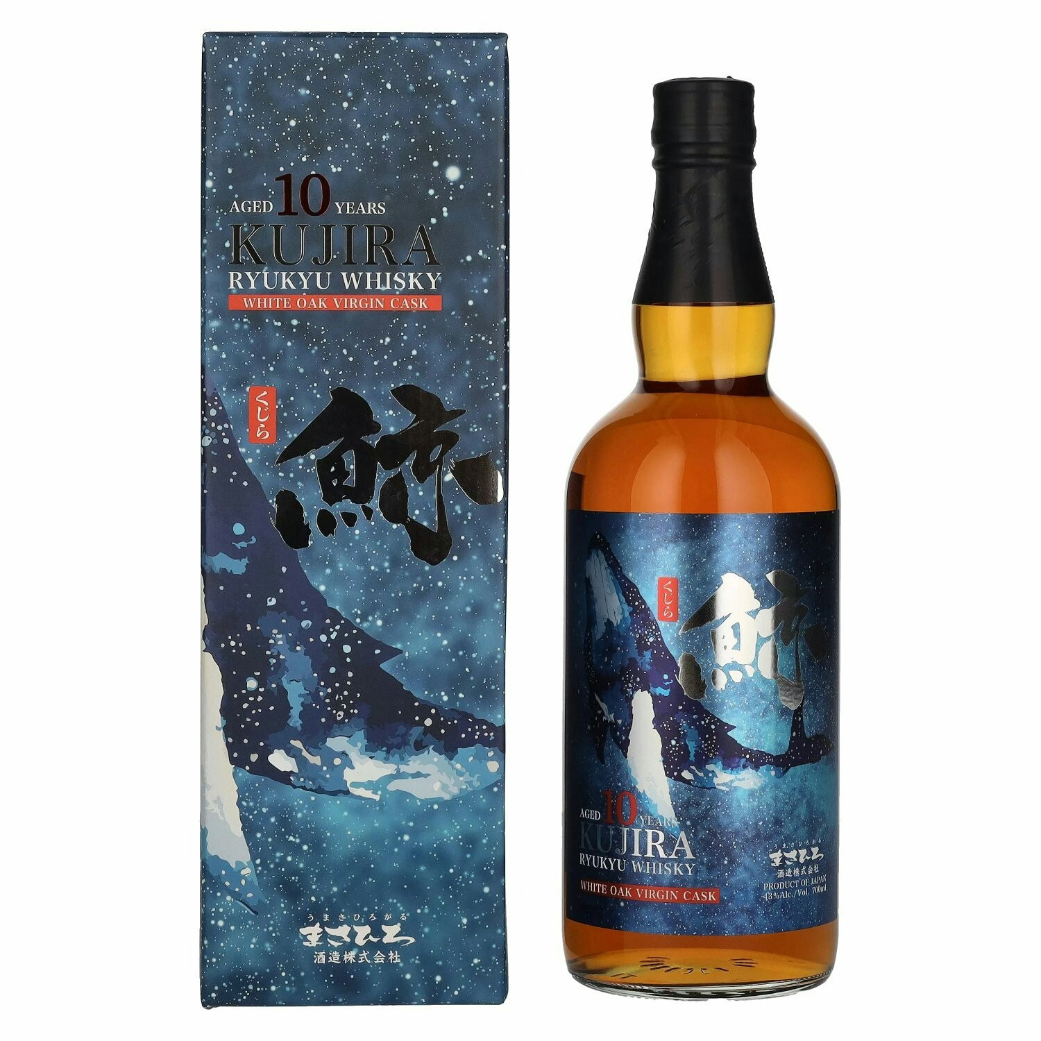 Kujira Ryukyu 10 Years Old WHITE OAK VIRGIN CASK Whisky 43% Vol. 0,7l in Giftbox