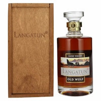Langatun OLD WOLF Smoky Swiss Single Malt Whisky 46% Vol. 0,5l in Holzkiste