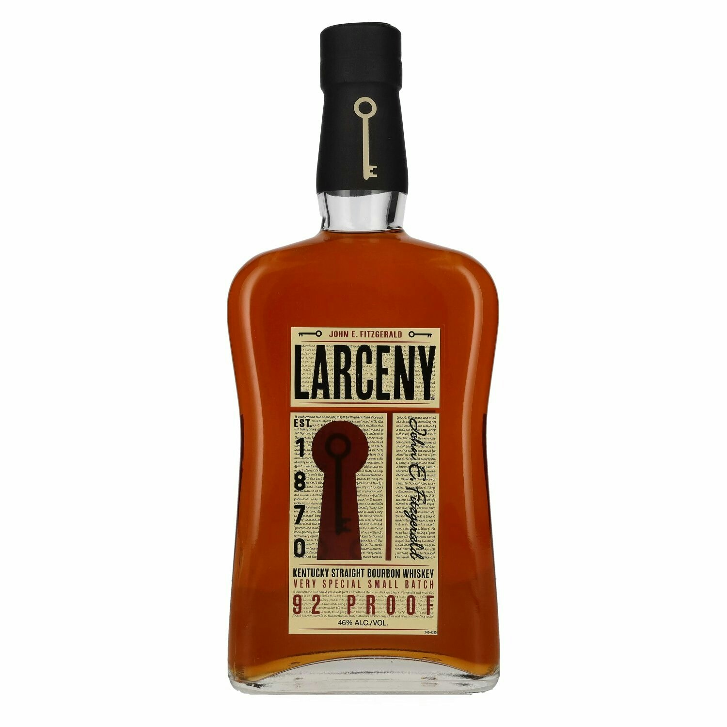 Larceny Kentucky Straight Bourbon Whiskey 92 PROOF 46% Vol. 1l