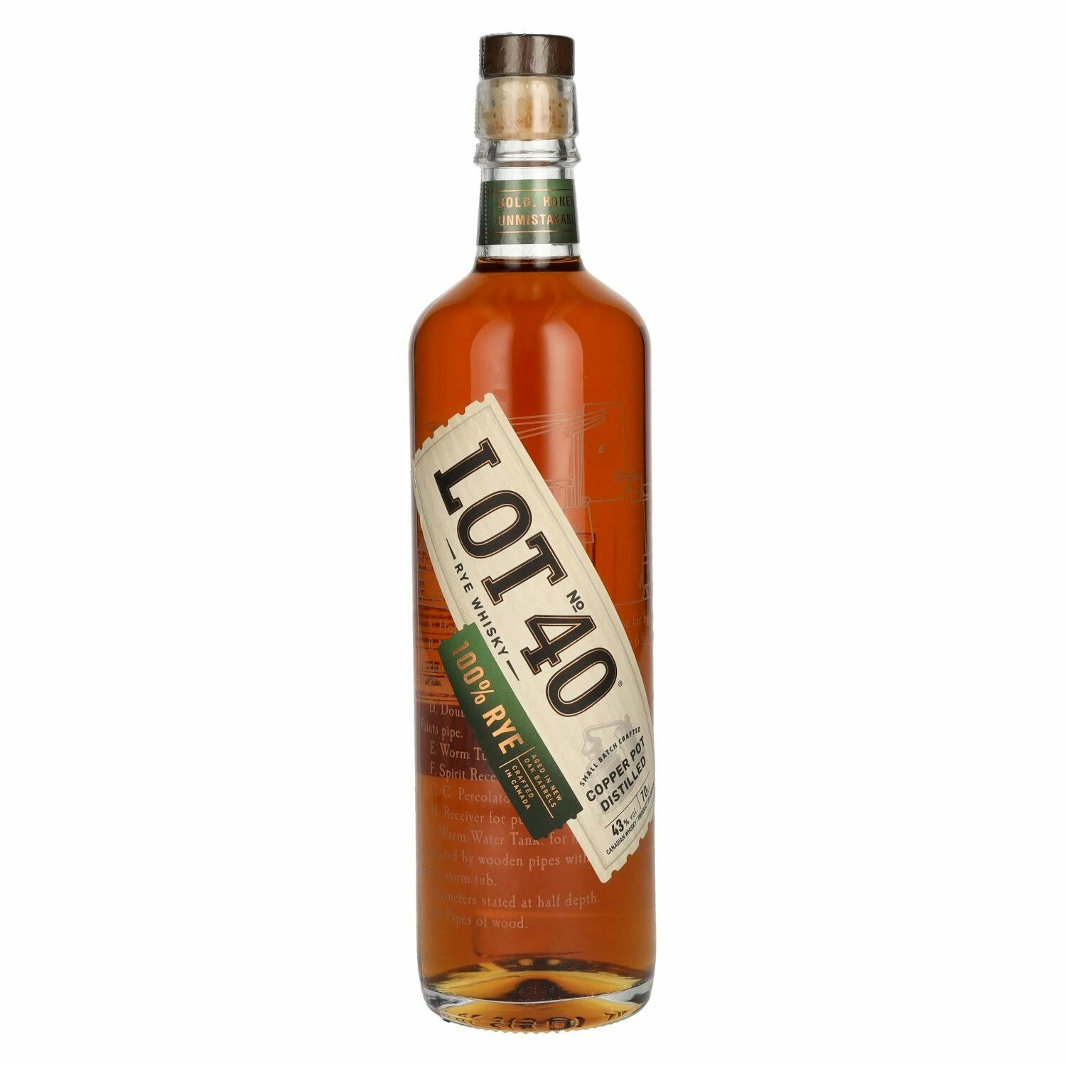 LOT No. 40 Canadian Rye Whisky 43% Vol. 0,7l