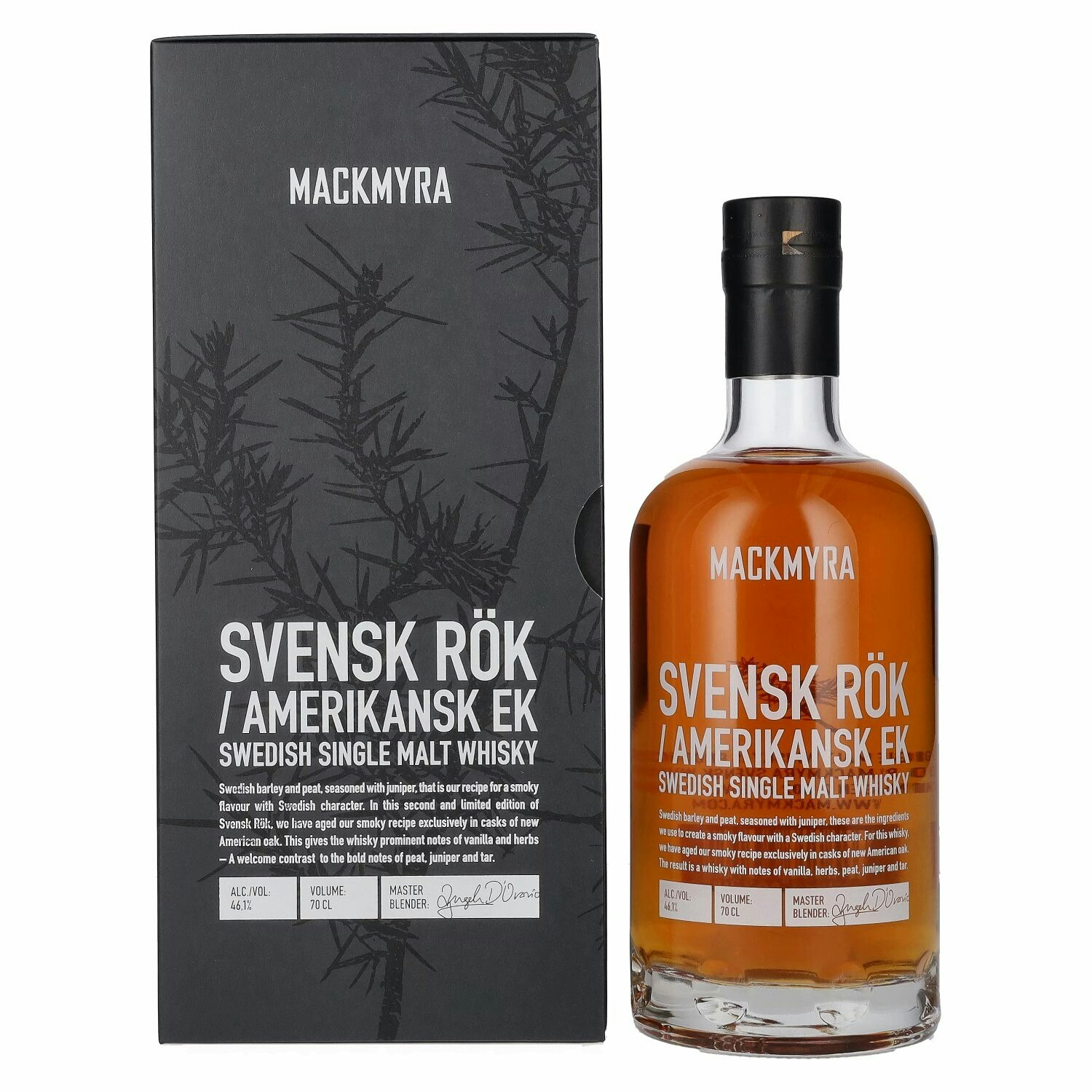 Mackmyra SVENSK RÖK Amerikansk EK Swedish Single Malt Whisky 46,1% Vol. 0,7l in Giftbox