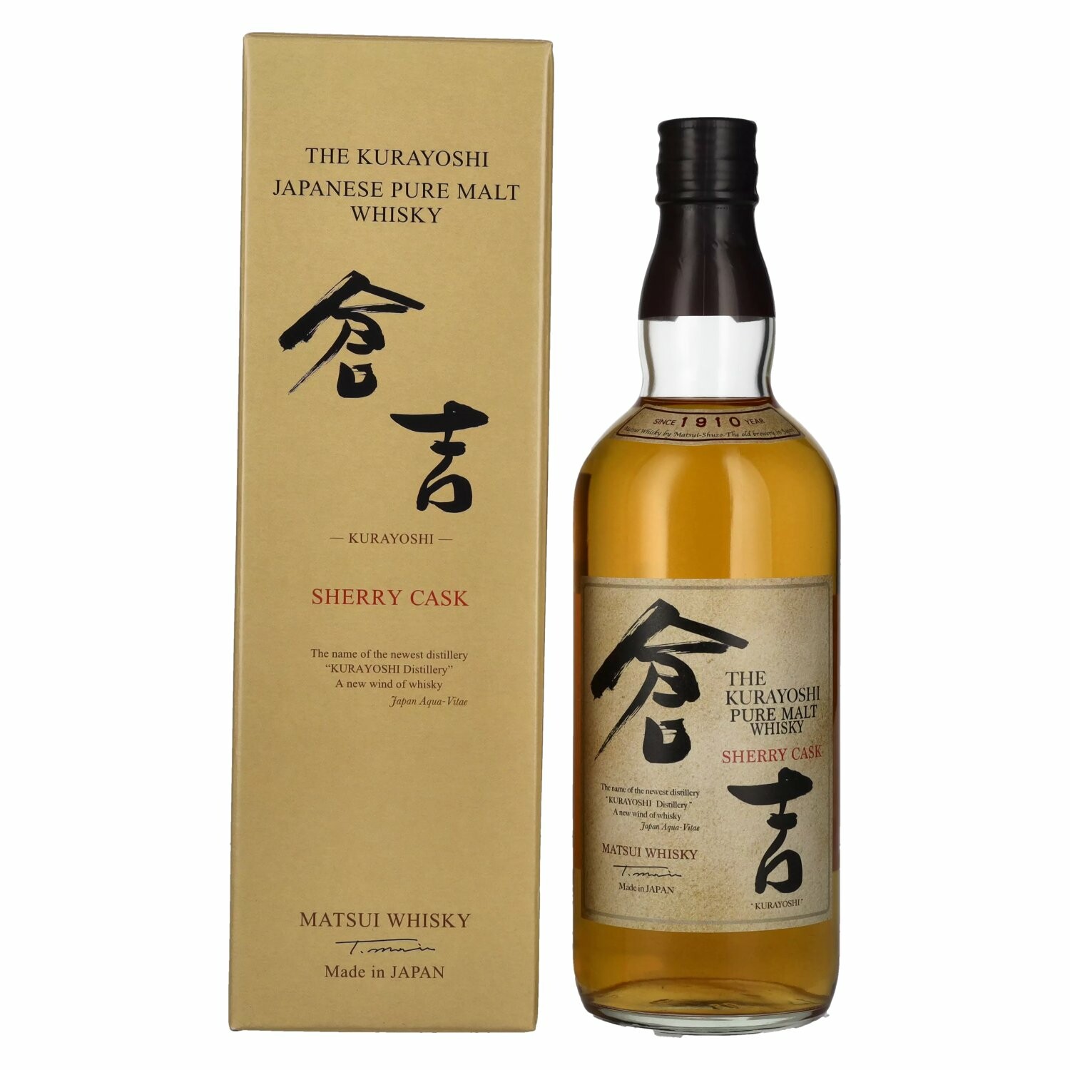 Matsui Whisky THE KURAYOSHI Pure Malt Whisky SHERRY CASK 43% Vol. 0,7l in Giftbox